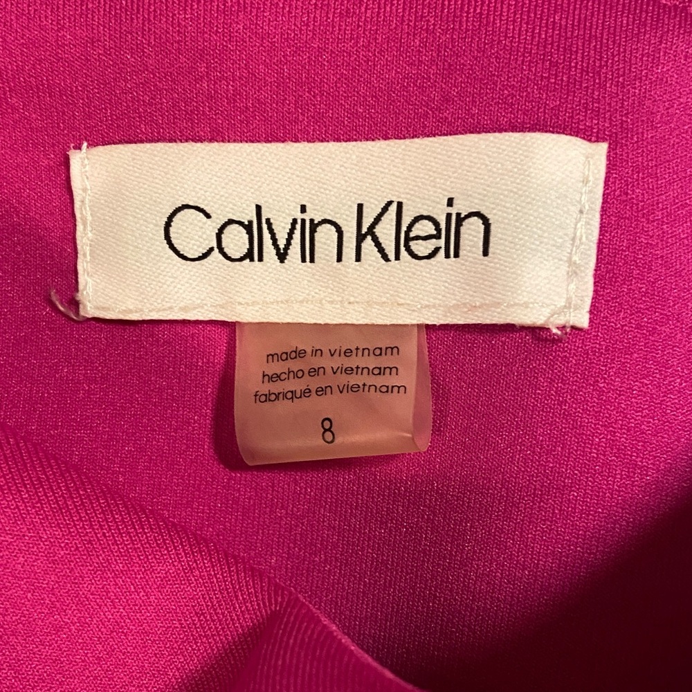Calvin Klein Vibrant Pink Cocktail Dress Size 8 - Picture 2 of 6